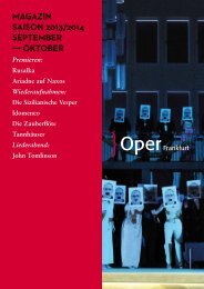 Opernmagazin September / Oktober 2013 - Oper Frankfurt