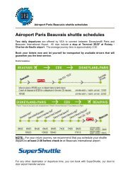 Horaires navette Beauvais EN - Ryanair