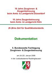 10 Jahre Zeuginnen- & Zeugenbetreuung beim Amts