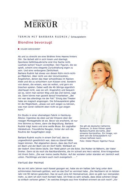 Blondine bevorzugt - Barbara Rudnik