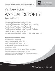 Northwestern Mutual Variable Annuities 2012 Annual Reports