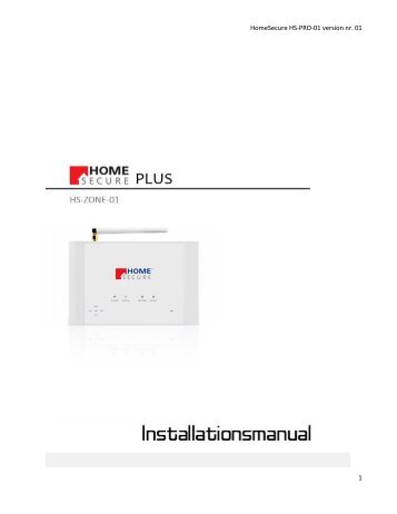 HomeSecure HS-PRO-01 version nr. 01 1 - Home Alarm