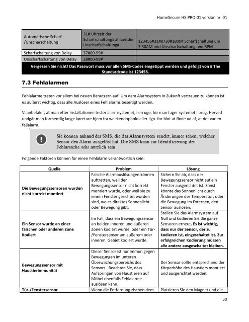 HomeSecure HS-PRO-01 version nr. 01 1 - Home Alarm