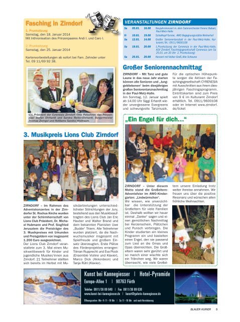 BLAUER KURIER Landkreis Fürth - im Verlag Hopfner