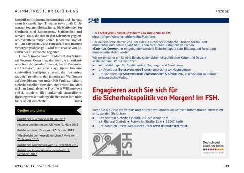 MARITIME SICHERHEIT - Adlas - Magazin für Sicherheitspolitik