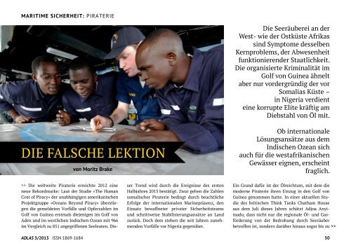 MARITIME SICHERHEIT - Adlas - Magazin für Sicherheitspolitik