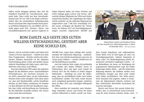 MARITIME SICHERHEIT - Adlas - Magazin für Sicherheitspolitik