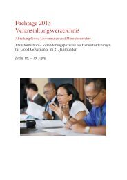 Veranstaltungsverzeichnis - GIZ Good Governance