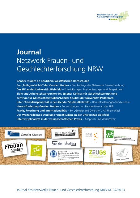 Journal Netzwerk Frauen- und Geschlechterforschung NRW Nr. 32