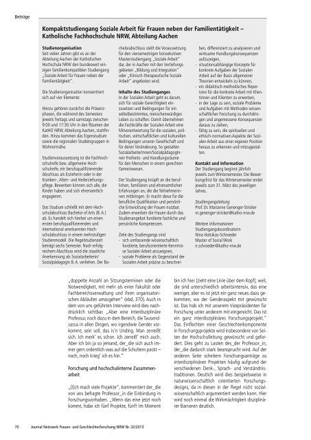 Journal Netzwerk Frauen- und Geschlechterforschung NRW Nr. 32