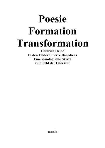 Poesie Formation Transformation