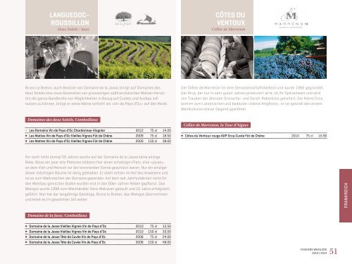 fischers weinliste 2013 | 2014 (pdf) - Fischer Weine