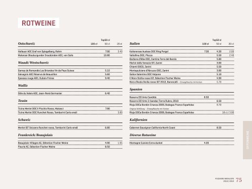 fischers weinliste 2013 | 2014 (pdf) - Fischer Weine