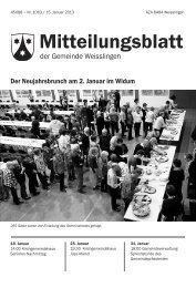 Mitteilungsblatt - Weisslingen