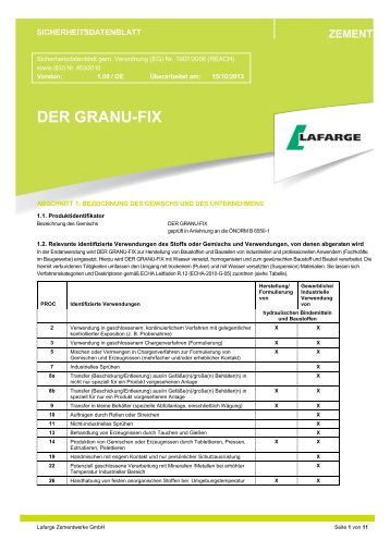 DER GRANU-FIX - Lafarge