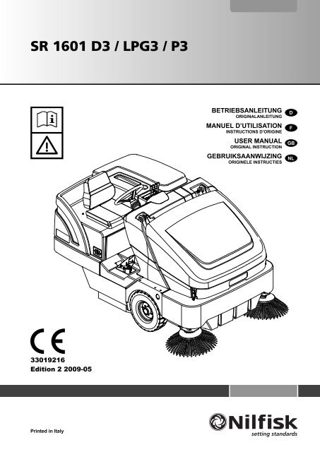 SR 1601 D3 / LPG3 / P3 - Nilfisk PARTS - Nilfisk-Advance