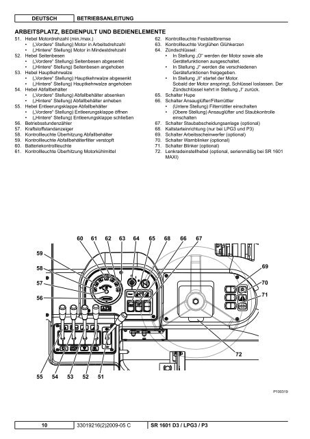 SR 1601 D3 / LPG3 / P3 - Nilfisk PARTS - Nilfisk-Advance