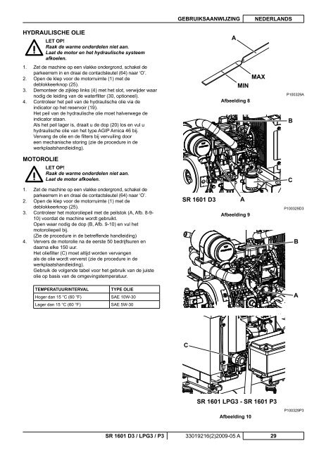 SR 1601 D3 / LPG3 / P3 - Nilfisk PARTS - Nilfisk-Advance