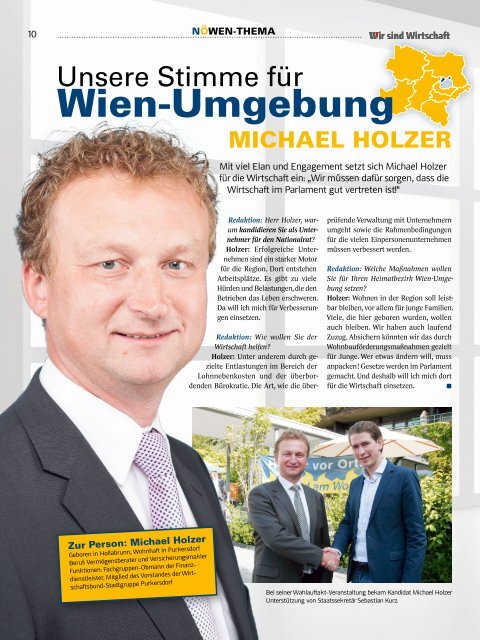 29. September 2013 Liste 2, ÖVP - Österreichische Wirtschaftsbund