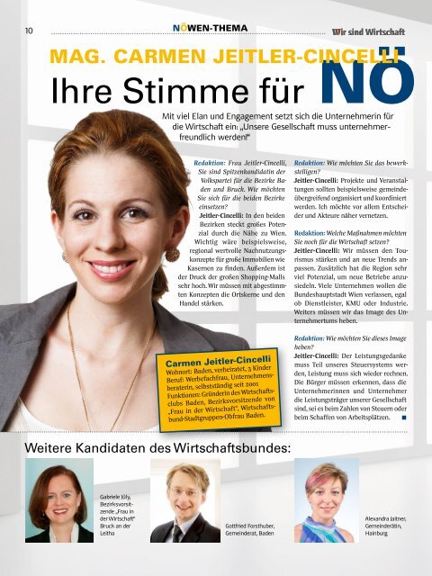 29. September 2013 Liste 2, ÖVP - Österreichische Wirtschaftsbund