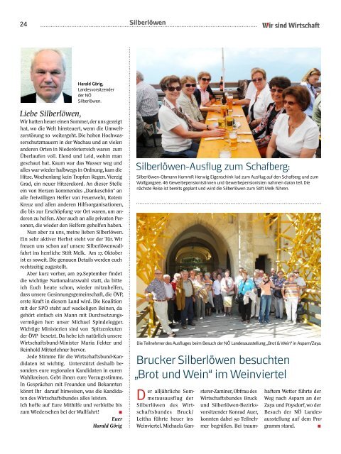 29. September 2013 Liste 2, ÖVP - Österreichische Wirtschaftsbund