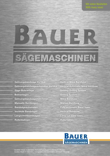 Prospekt als pdf... - BAUER SÄGEMASCHINEN GmbH