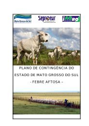 plano de contingência do estado de mato grosso do sul - febre aftosa