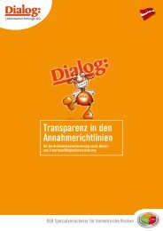 Annahmerichtlinien Transparenzkompendium - Dialog