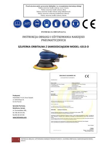 4.13 instrukcja obsługi szlifierka orbitalna 1531 f - Fachowiec