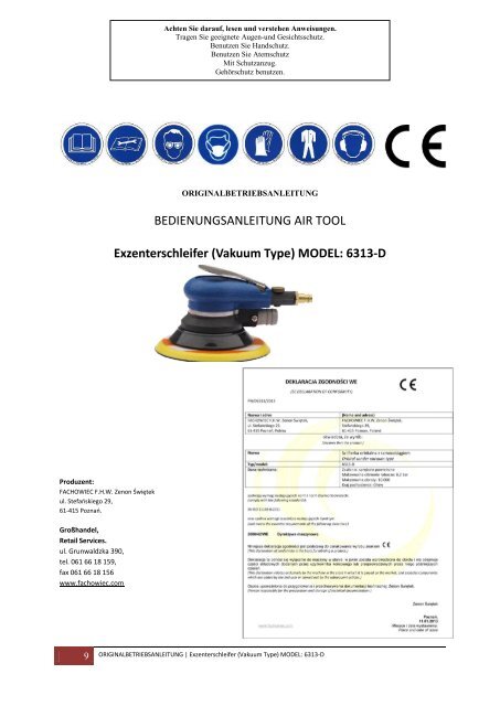 4.13 instrukcja obsługi szlifierka orbitalna 1531 f - Fachowiec