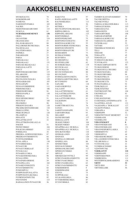 Siemenluettelo 2014 - Hyötykasviyhdistys