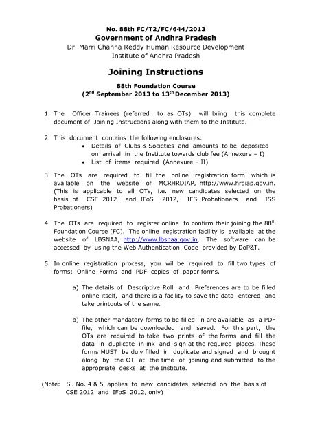 At Dr. Marri Channa Reddy Human Resource Development Institute