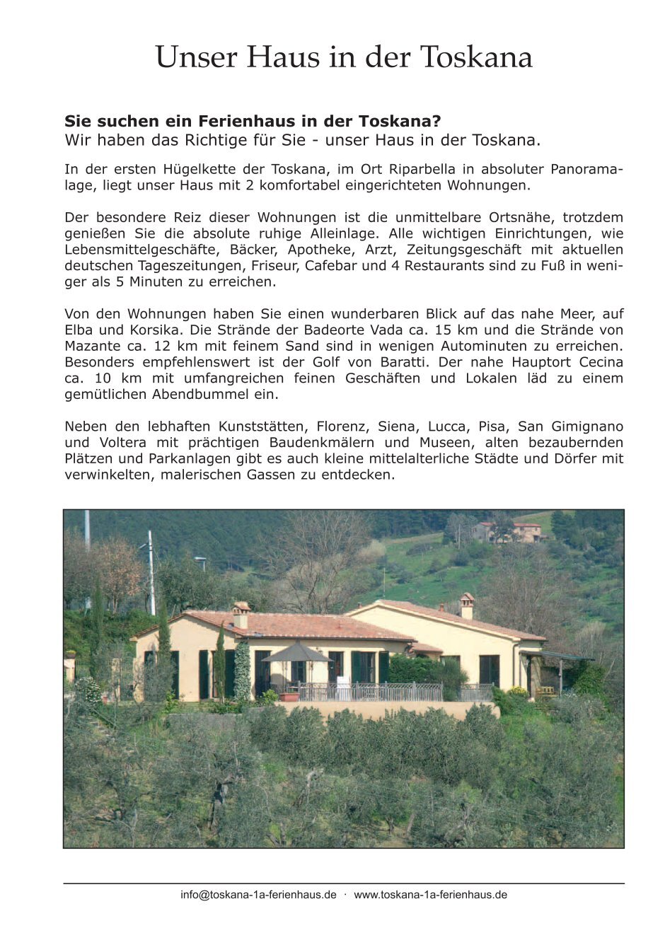 1 Free Magazines From Toskana 1a Ferienhaus De