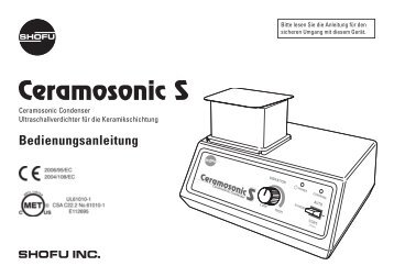 Rückseiten Instruktionen.indd - SHOFU Dental GmbH