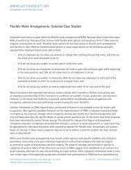 Flexible Work Arrangements: Selected Case Studies - Workplace ...