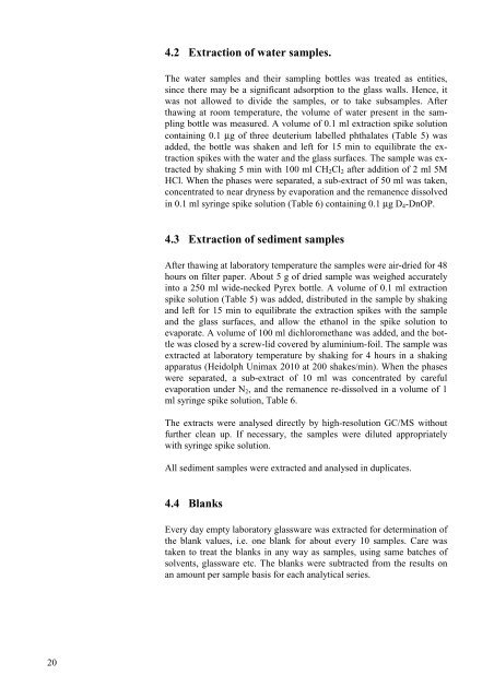 Phthalates and Nonylphenols in Roskilde Fjord