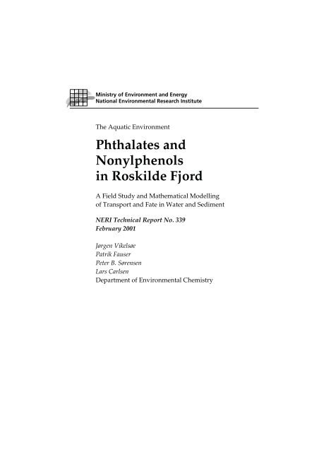 Phthalates and Nonylphenols in Roskilde Fjord