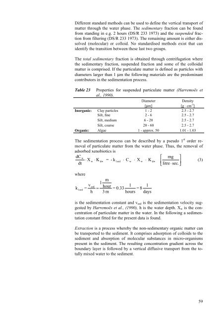 Phthalates and Nonylphenols in Roskilde Fjord