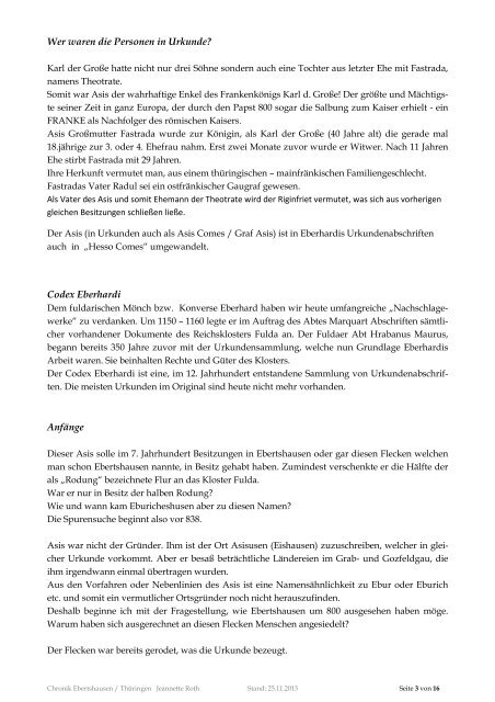 Chronik Ebertshausen - Jeannette Roth Gemeinde Benshausen in ...