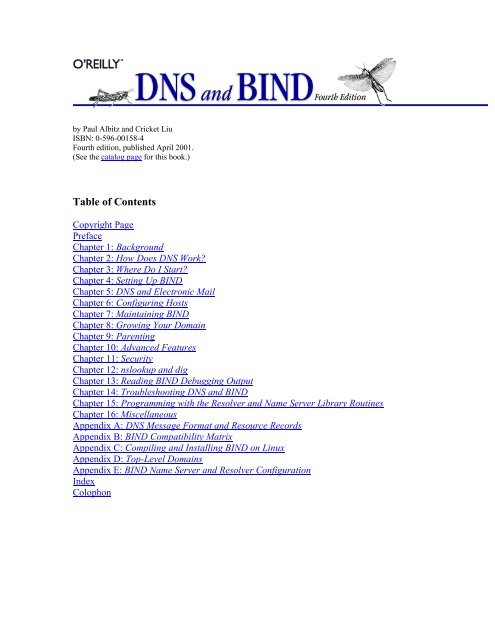 O'Reilly - DNS and BIND, 4th Edition