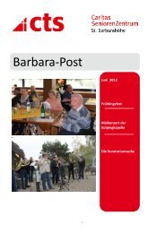 Hauszeitung Juni 2013 - Caritas Seniorenzentrum St. Barbarahöhe