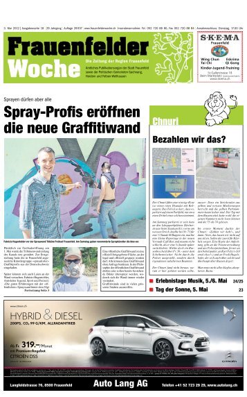 Spray-Profis eröffnen die neue Graffitiwand - Tagesanzeiger e-paper