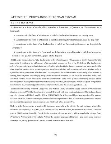 Proto-Indo-European Syntax