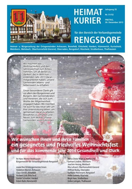 ein gesegnetes und friedvolles Weihnachtsfest