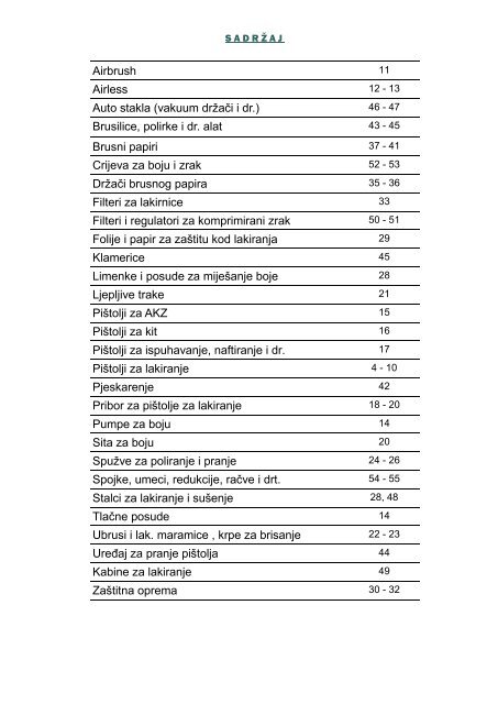 Katalog opreme u PDF formatu možete skinuti ovdje ! - 4,5 MB