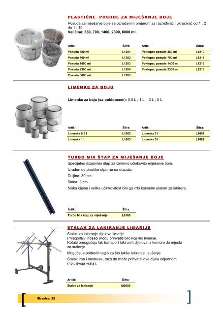 Katalog opreme u PDF formatu možete skinuti ovdje ! - 4,5 MB