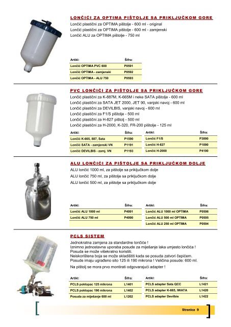 Katalog opreme u PDF formatu možete skinuti ovdje ! - 4,5 MB