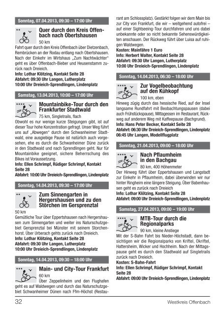 Geführte Radtouren - ADFC Dietzenbach