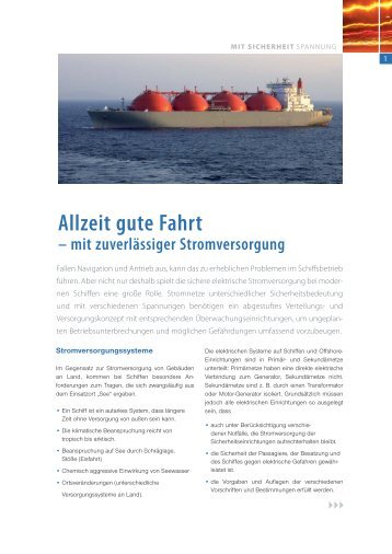 Allzeit gute Fahrt – mit zuverlässiger Stromversorgung - Bender-DE