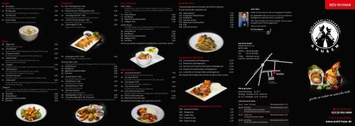 Unsere Speisekarte Anh Em Gmbh In Haan Wok Sushi Teppanyaki